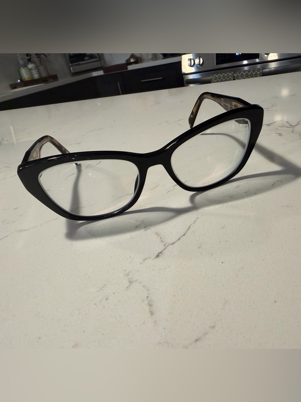 Prada Black Cat-Eye Women's Reading Glasses